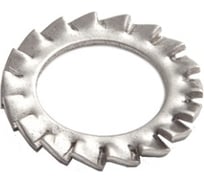 Шайба EKF стопорная, с наружными зубцами, М8, DIN 6798 INOX shst8-INOX