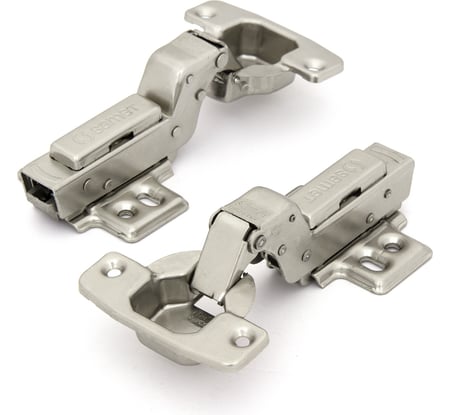 Петля со встроенным доводчиком SAMET MASTER, изгиб 18 мм, 48AX, Ni, 2 шт. СТ-00001266