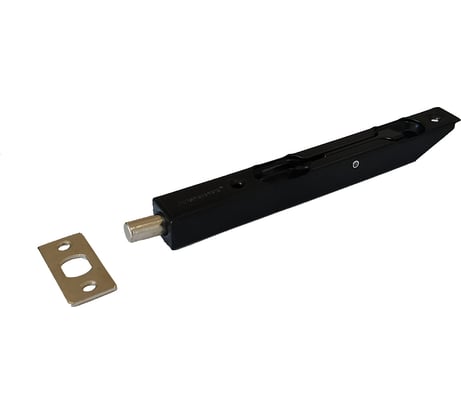 Дверной торцевой ригель Trodos l140, черный матовый 205087