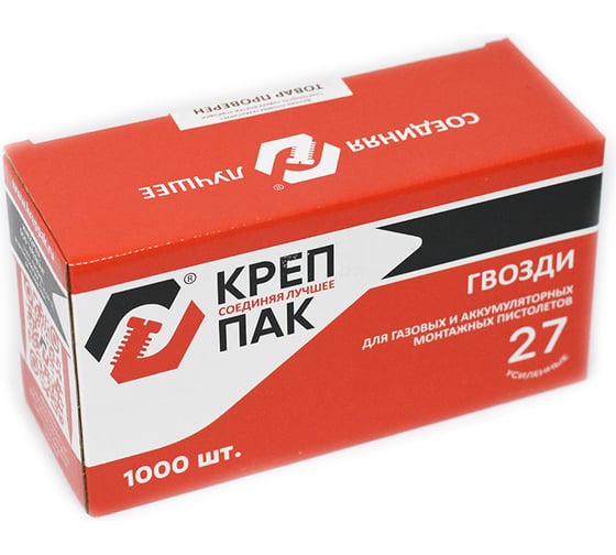 Усиленные гвозди КрепПак 3х27 мм, 1000 шт. 021.2327