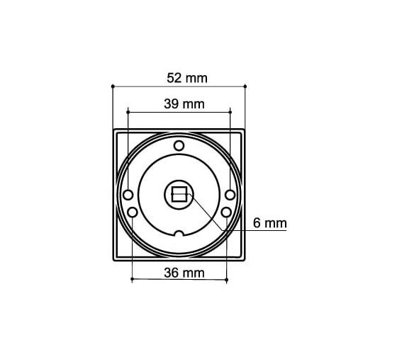 Поворотная ручка ARMADILLO WC-BOLT BK6/SQ-21CP-8 хром 20415