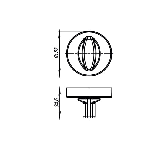 Поворотная ручка ARMADILLO WC-BOLT BK6/URB GOLD-24 Золото 24К 34325