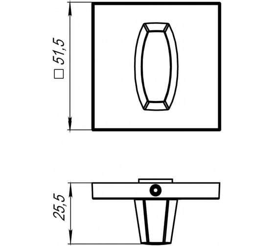 Поворотная ручка ARMADILLO WC-BOLT BK6 USS MWSC-33 Итальянский тисненый 39267