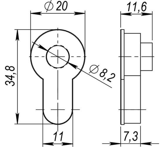 Вставка под шток для CYLINDER ARMADILLO СP-8 хром 34049