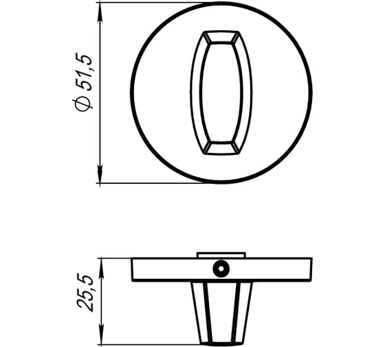 Поворотная ручка ARMADILLO WC-BOLT BK6 URS SN-3 Матовый никель 39287