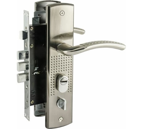 Врезной замок НОРА-М N200 96 левый мат. никель 15556