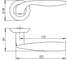 Раздельная ручка Fuaro BOSTON AR CP-8 хром, квадрат 8x140 мм, стяжки M4 10х50х50 35663 2