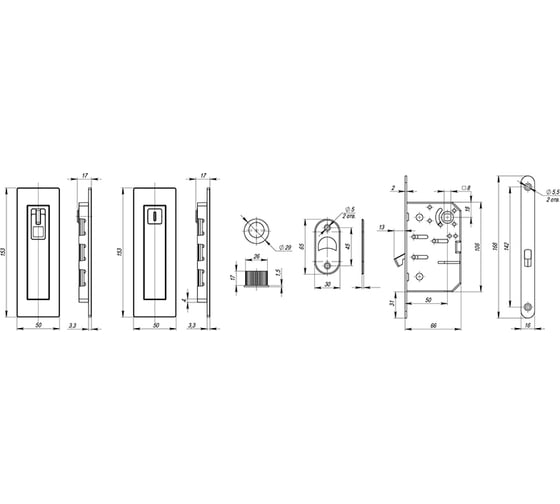 Набор для раздвижных дверей ARMADILLO SH011 URB GOLD-24 Золото 24К 35777