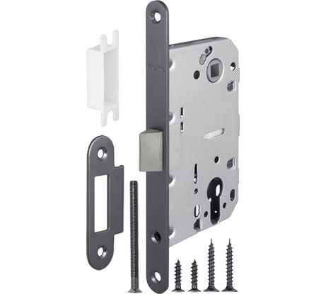 Межкомнатный замок под цилиндр Fuaro PLASTIC P85C-50 GR графит 37501