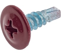 Прессшайба крепежная техника красное вино, 4.2х13 мм, RAL 3005 сверло, 1000 шт. 1000190 БК