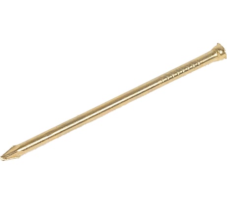 Финишные гвозди Качественный КРЕПЕЖ латунированные, 1,2х30 мм, 350 г 0203004 КЧ