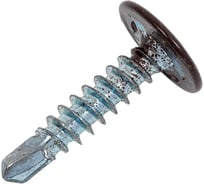 Прессшайба крепежная техника коричневая, 4.2х19 мм, RAL 8017 сверло, 1000 шт. 1000178 БК