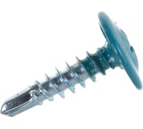 Саморез с прессшайбой Качественный КРЕПЕЖ синяя вода, 4.2х25 RAL 5021, сверло, 230шт. 0300202 КЧ