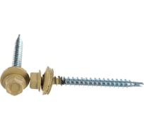 Кровельный саморез Качественный КРЕПЕЖ слоновая кость, 4.8х51 мм, RAL 1014, 35 шт. 0200161 КЧ