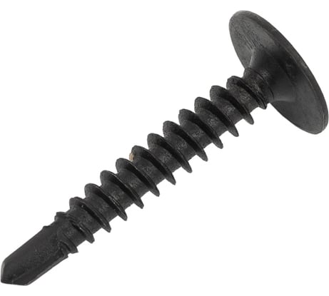 Саморез с прессшайбой Качественный КРЕПЕЖ 4.2х25, сверло, черная 160 шт. 0200444 КЧ