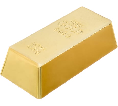 Стопор для дверей VORTEX Золотой слиток 16,5х8х4,5 см пластик 26018