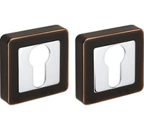 Накладка под цилиндр Fuaro ET XM ABL/CP-18 темная медь/хром 38405