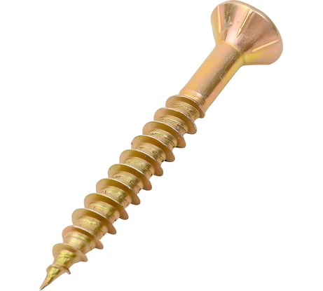 Конструкционный шуруп TULSTOR T-Drive с потайной головкой 5,0 х 40 желт. цинк ТХ20 уп 500 шт 105040