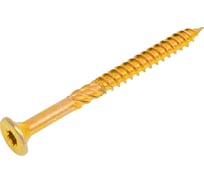 Конструкционный шуруп TULSTOR T-Drive с потайной шляпкой 5х60 желтый цинк ТХ25 упак 200шт 105060