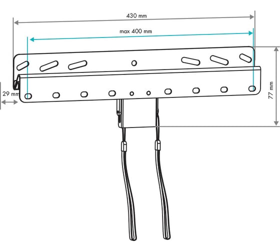 Кронштейн для LED/LCD телевизоров VLK 26-65, max 40 кг, настенный TRENTO-21