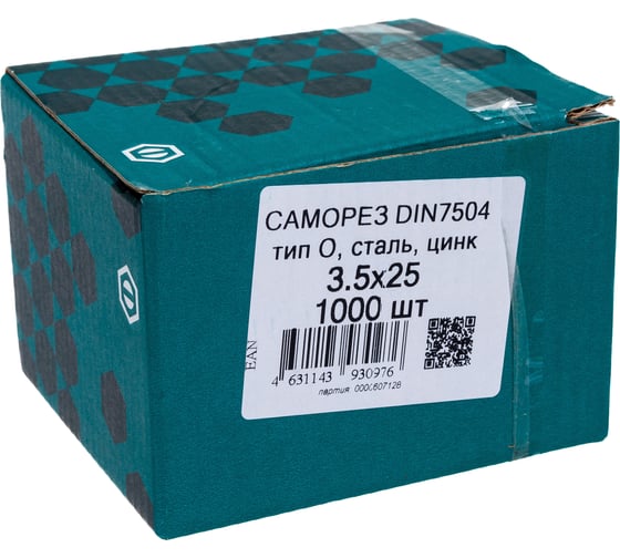 Саморез ЦКИ DIN7504-O 3.5х25 сверлоконечный Ц 1000 шт. 5446