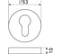 Накладка для ц/м Стандарт INOX 0200 WHITE белая, нержавеющая сталь 15545 3
