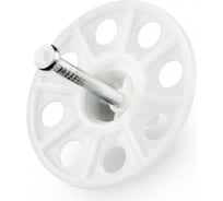 Тарельчатый дюбель-гриб с гвоздем Промрукав для пм in20, белый, 100 шт. PR08.12247