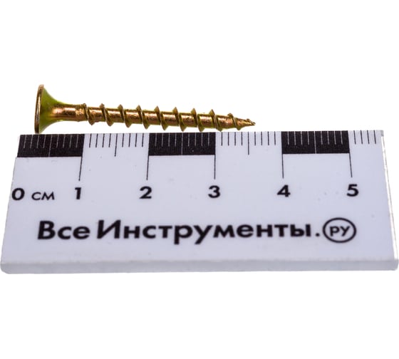 Саморезы с потайной головкой и крупным шагом Профикреп жёлтый цинк, 3,5х35 200 шт 2034906232