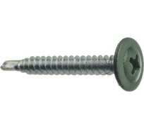 Саморезы с полусферической головкой и сверлом Профикреп зел. мох RAL6005, 4,2х16 200 шт 2008906223