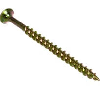 Саморезы с потайной головкой и крупным шагом Профикреп жёлтый цинк, 4,2х65 75 шт 2034906237