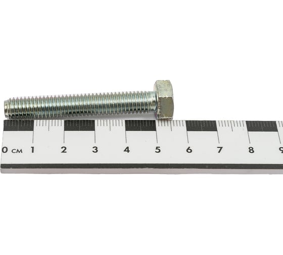 Болт Доброга М8x50 мм, цинк, DIN 933, 5 шт. ТД-00016333