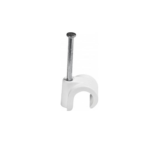 Крепежная скоба для круглого кабеля SORMAT sc 10-14 белая, 50 шт. ФАС SOR 11014 50