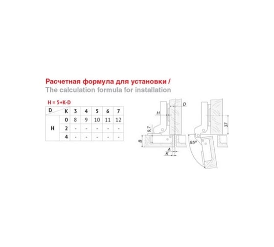 Мини петля clip-on с доводчиком BOYARD H404B21/2210/6