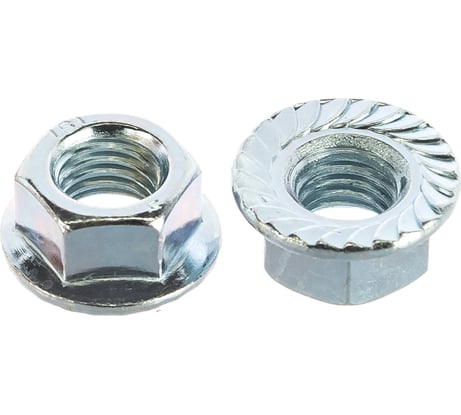 Шестигранные гайки с фланцем Профикреп 6923 Zn, пакет, М10 3 шт 113002