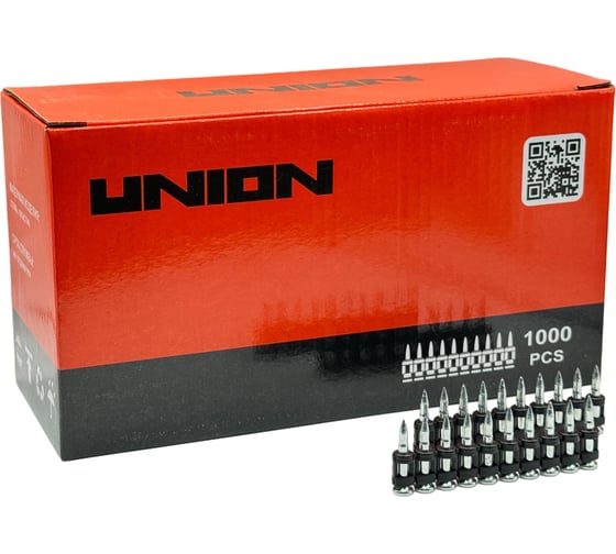 Кованые гвозди по бетону UNION UT-GP 3,05x22 для монтажного пистолета, 1000 шт. 4631170636100 1