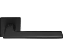 Ручка дверная Rucetti RAP 30 SLIM-S BL, на квадратной розетке 6 мм, цвет - черный 9014614