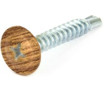 Саморез BULLIT ПШ сверло, усиленный, покрытие Printech 4,2х13 орех 200 шт. пл.конт 280 мл КР.193785