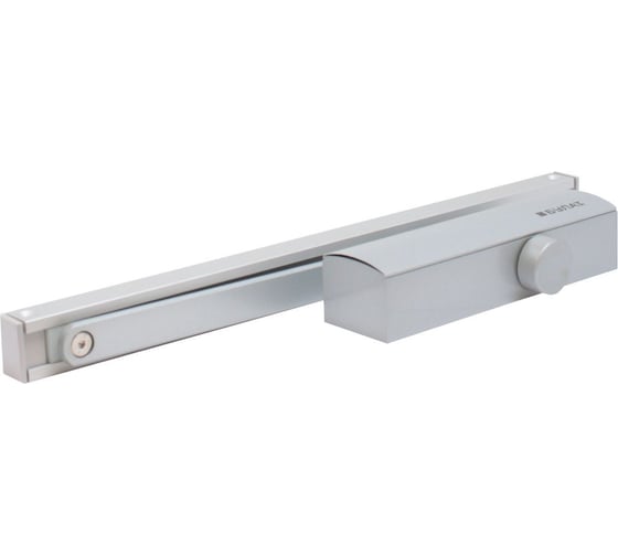 Дверной доводчик БУЛАТ PROFI ДД 802/3 AH-S 40-80 кг, серебро, морозостойкий, со скользящей тягой 15011