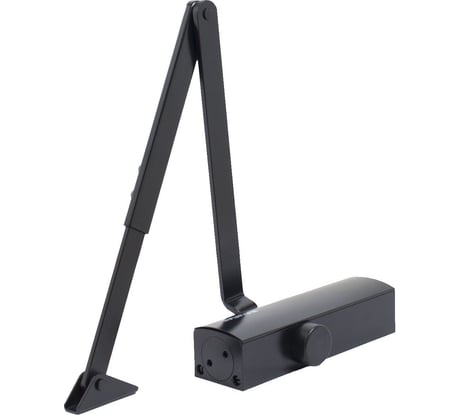 Дверной доводчик БУЛАТ PROFI ДД 802/3 A-B 40-90 кг, черный, морозостойкий 15009