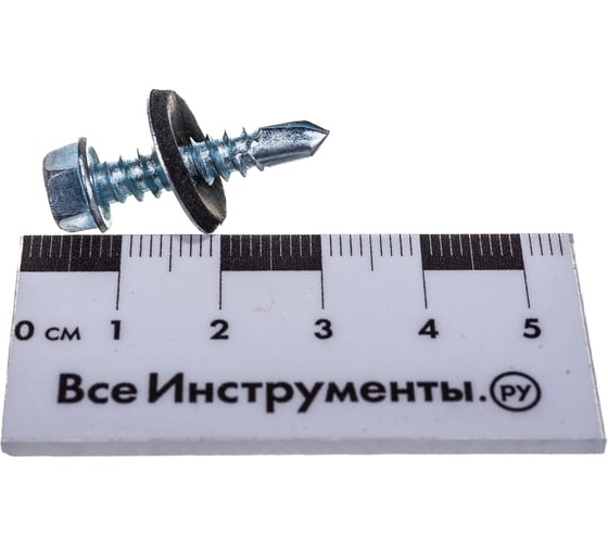 Кровельный саморез Стройбат оцинкованный с буром 5.5x25 мм 300 шт. 021750