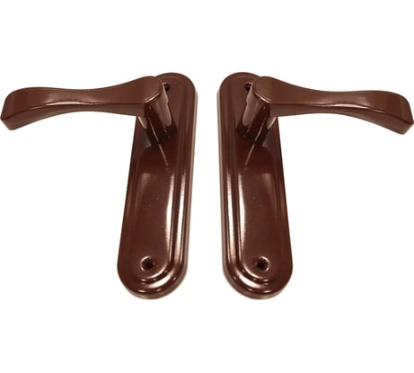 Комплект фалевых ручек Левша "Доганлар" к межкомнатной защелке, коричневый 99-890.КМ