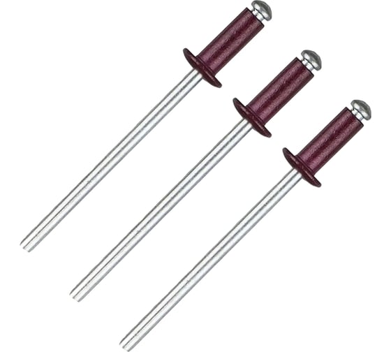 Вытяжная заклепка Daxmer 3,2х8, алюм/сталь, RAL 3005, 1000 шт 00000307990