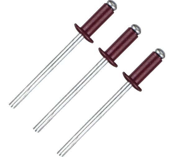 Вытяжная заклепка Daxmer 4,0х10 алюм/сталь RAL 3005, 1000 шт 00000307920