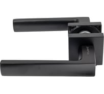 Комплект для межкомнатной двери PAULINIDOR ручки 527-03, защелка 5-45 plastic, петли 2 шт, черный 527-03 5-45 2S BL