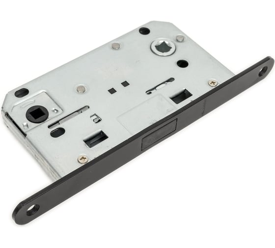 Комплект для межкомнатной двери PAULINIDOR ручки 543-03 slim, сантех. магнитная защелка 5096, петли 2 шт, черный 543-03slim50962SBL