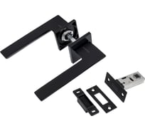 Комплект для межкомнатной двери PAULINIDOR ручки 543-03 slim, защелка магнитная 5-50, черный 543-03slim5-50BL