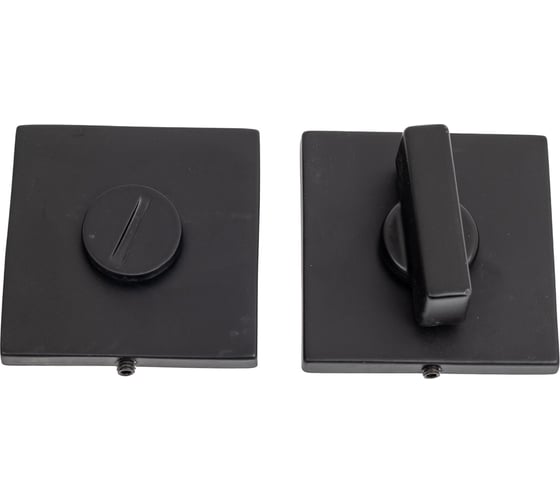 Комплект для межкомнатной двери PAULINIDOR ручки 543-03 slim, сантех. магнитная защелка 5096, завертка AL 03 slim, врез. петли 2 шт, черный 543-03slim5096AL034SBL