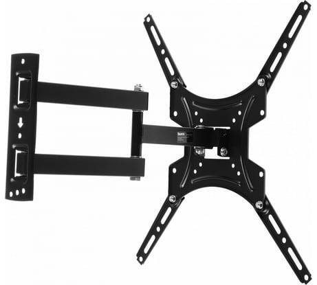 Кронштейн для телевизора BURO FL4S черный, 20"-65", макс. 25 кг, настенный, поворотно-выдвижной, наклонный 1678051