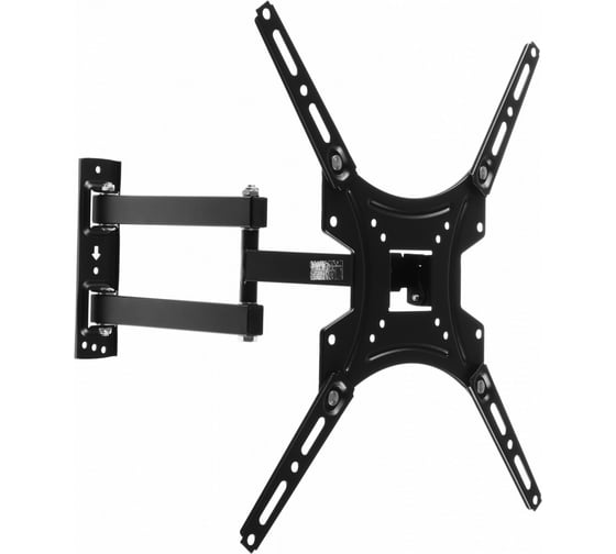 Кронштейн для телевизора BURO FL4S черный, 20"-65", макс. 25 кг, настенный, поворотно-выдвижной, наклонный 1678051