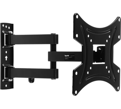Кронштейн для телевизора BURO FL3S черный, 20"-48", макс. 15 кг, настенный, поворотно-выдвижной, наклонный 1682970